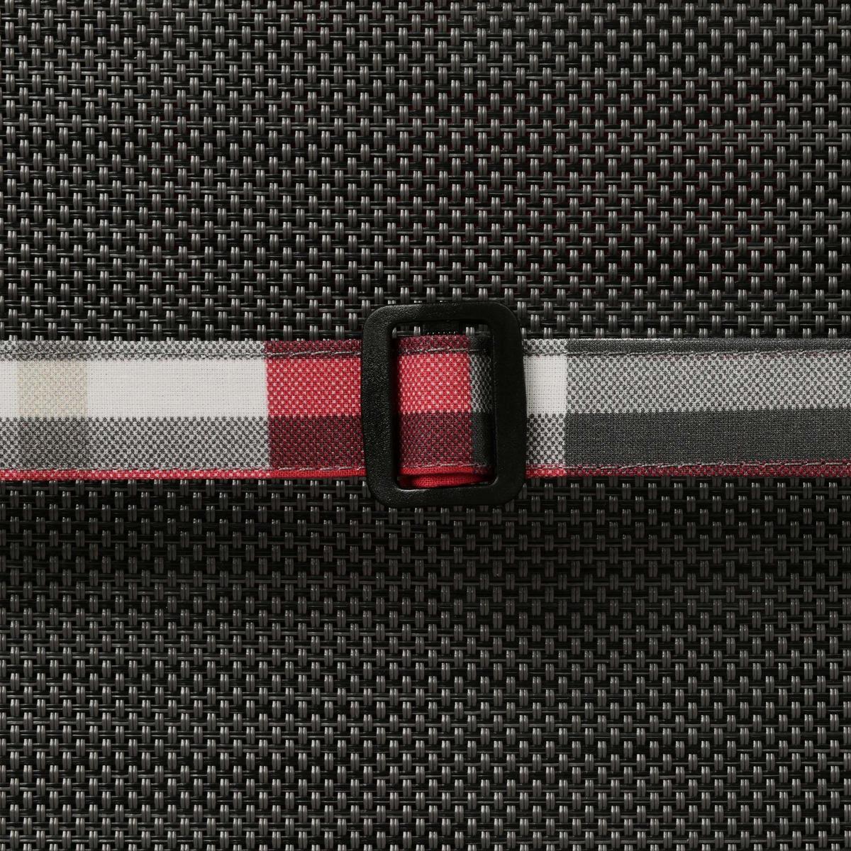 HOCHLEHNERAUFLAGE Sunny RK 120/50/6cm Bordeaux-Kariert - Bordeaux, Textil (50/6/120cm) - Beautissu 