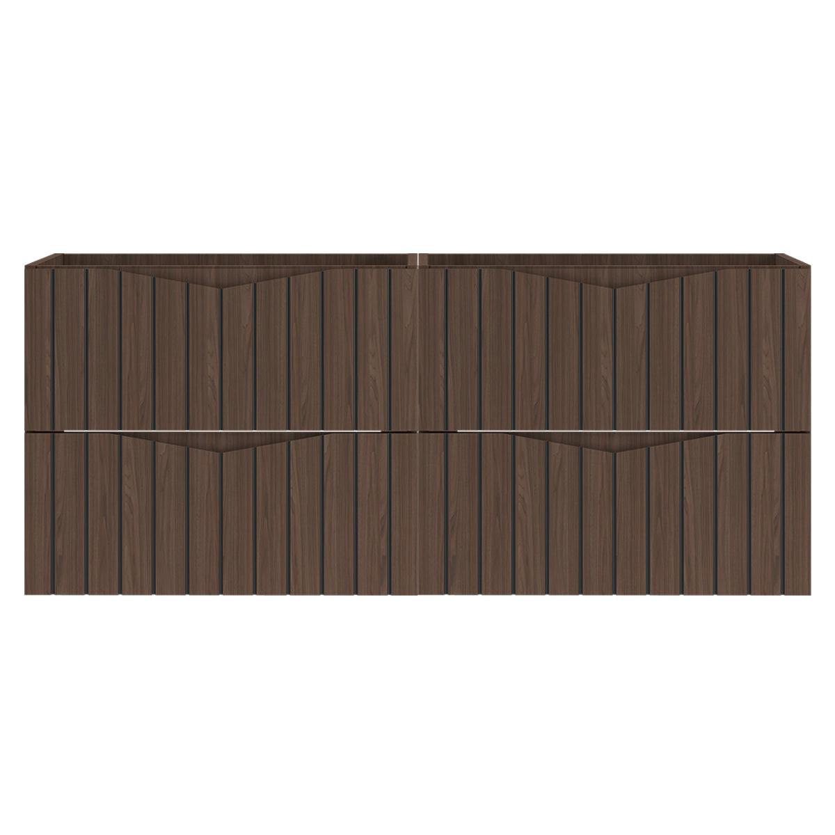 WASCHTISCHUNTERSCHRANK 120cm Siena Holz und Schwarz - Schwarz, Holzwerkstoff (120/50/45.8cm) - Petits-meubles