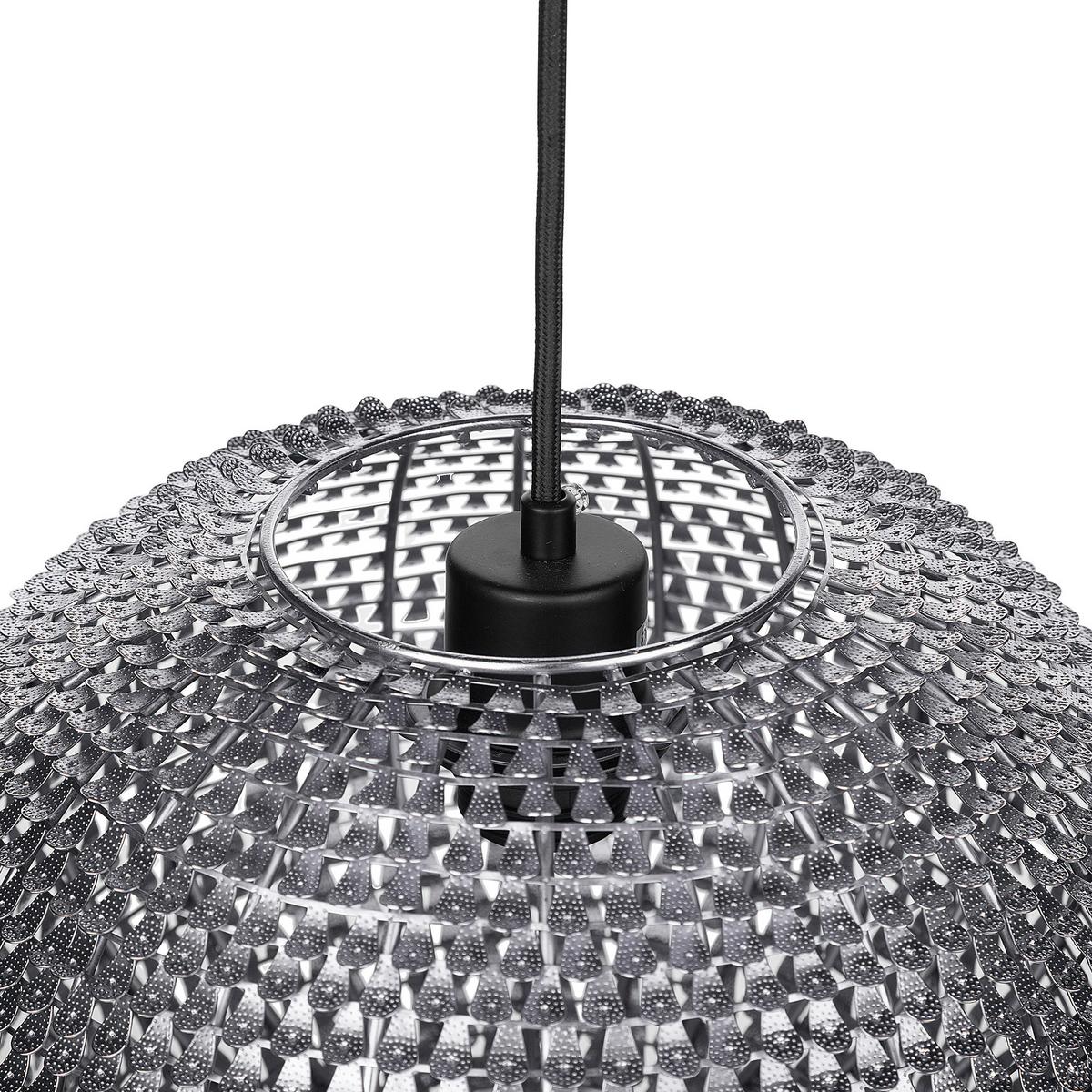 HÄNGELEUCHTE Reine 32/32/146 cm - Silberfarben, Metall (32/32/146cm) - Beliani