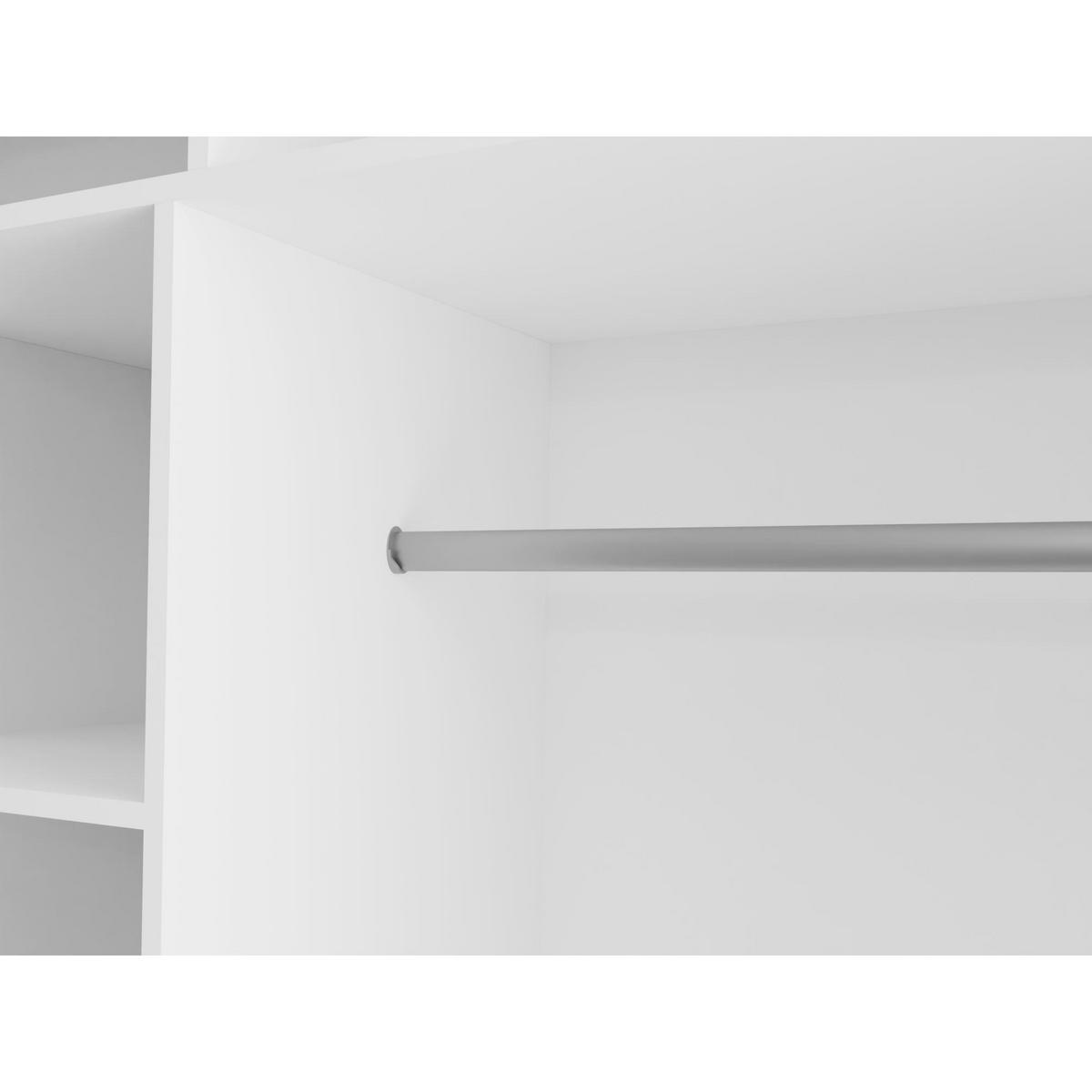 SCHWEBETÜRENSCHRANK Debra II mit Schubladen und Spiegel 240/216/61 Walnuss - Walnussfarben, Holzwerkstoff (240/216/61cm) - Beautysofa