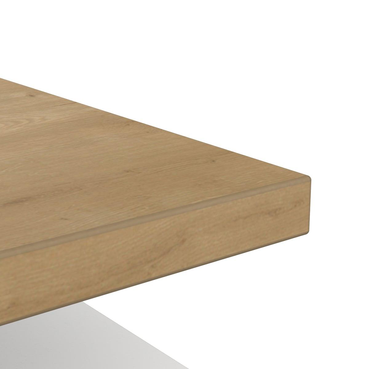COUCHTISCH mit 3 Fächern Dekor Eiche und mattweiß access 91,8/36/50 cm - Eschefarben, Holzwerkstoff (51.7/50/36cm) - Calicosy
