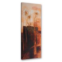 WANDBILD gemalte blumen - Braun, Textil (30/90cm) - Feeby