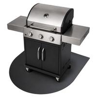 GRILLUNTERLAGE Bodenschutzplatte Metall Schwarz 80x90 cm - Schwarz, Metall (80/90/0.1cm) - TULUP