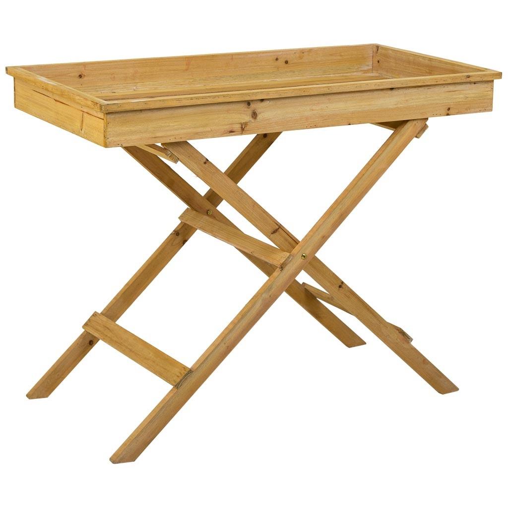 TISCH aus Holz, braun, 96x51x80cm - Braun, Holz (50.5/95.5/79.5cm) - Wanderlust