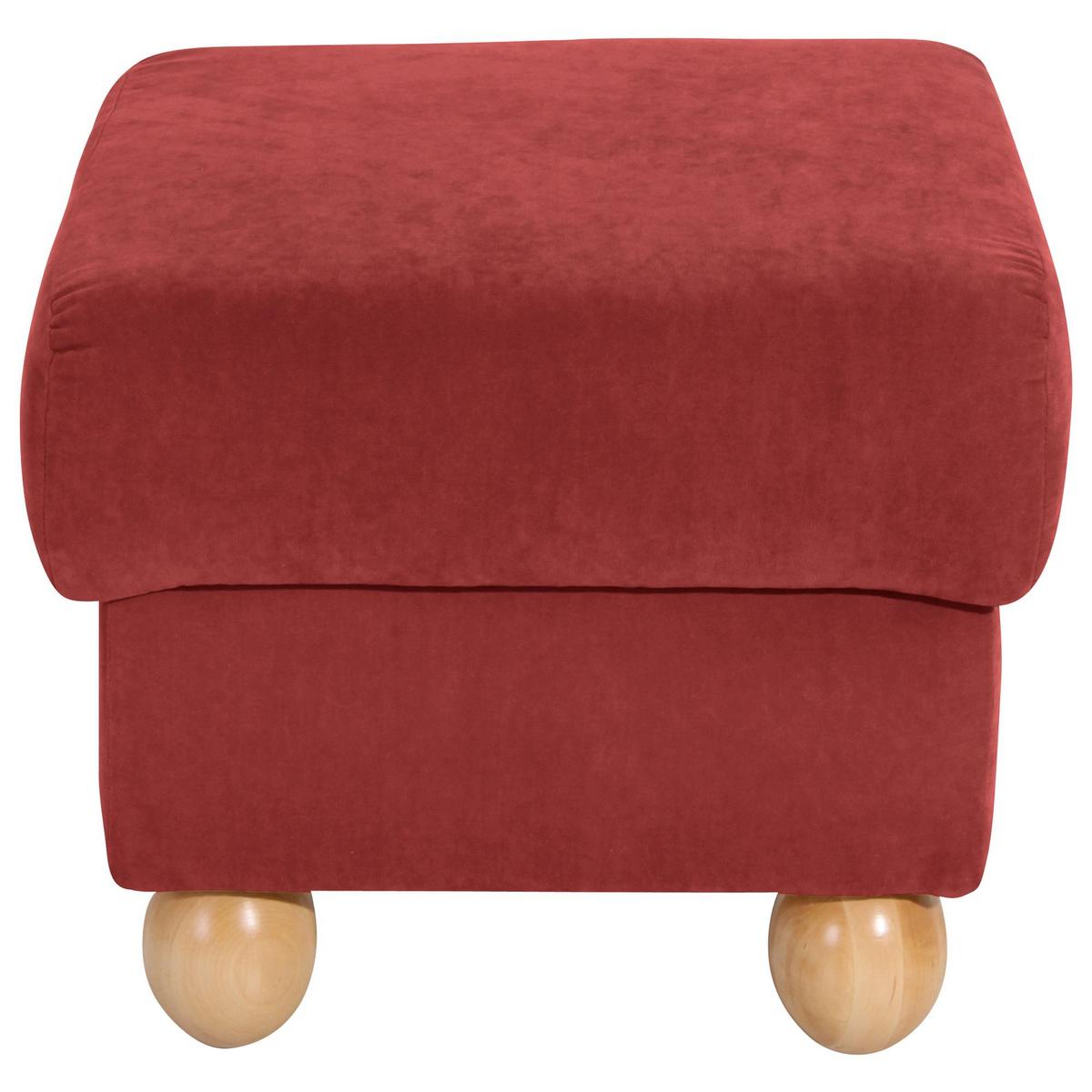 POLSTERHOCKER Kasha Velourstoff terracotta - Terracotta, Kunststoff (54/43/54cm) - 58aufmkessel