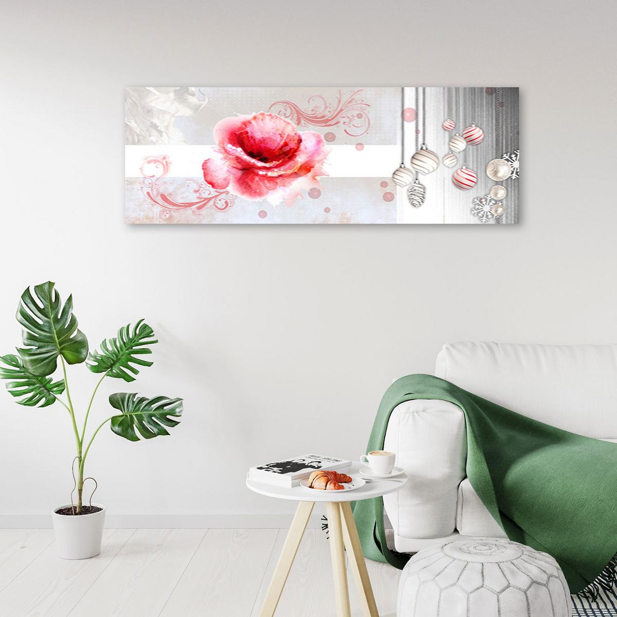 KUNSTDRUCK Silber 90/30 cm - Silberfarben, Textil (90/30cm) - KUNSTLOFT