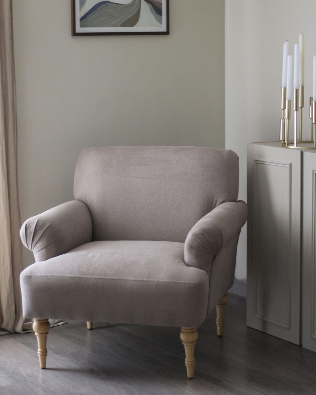 SESSEL Stoff Taupe Fredros - Taupe, Textil (71/82/75cm) - Beliani