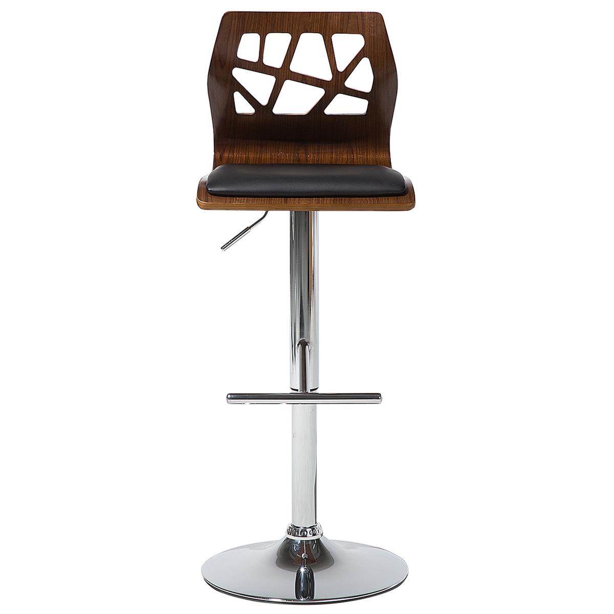 BARHOCKERN 2er-Set Braun Petersburg - Silberfarben/Schwarz, Kunststoff (42/112/42cm) - Beliani