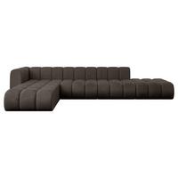 ECKSOFA modulares Sofa Zuvon-L2 - 387x177x70 cm Braun - Braun, Holzwerkstoff/Textil (387/177cm) - ALTDECOR