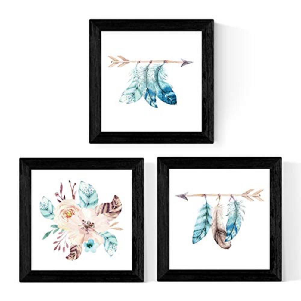 POSTER Set Mit 3 Illustration Aquarell 30X30cm Rahmenlos - Klar, Papier (30/5/30cm) - Nacnic