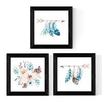 POSTER Set Mit 3 Illustration Aquarell 30X30cm Rahmenlos - Klar, Papier (30/5/30cm) - Nacnic