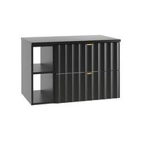 WASCHTISCHUNTERSCHRANK 80.6cm Lexa Schwarz - Schwarz, Holzwerkstoff (80.6/52.2/46.5cm) - Petits-meubles