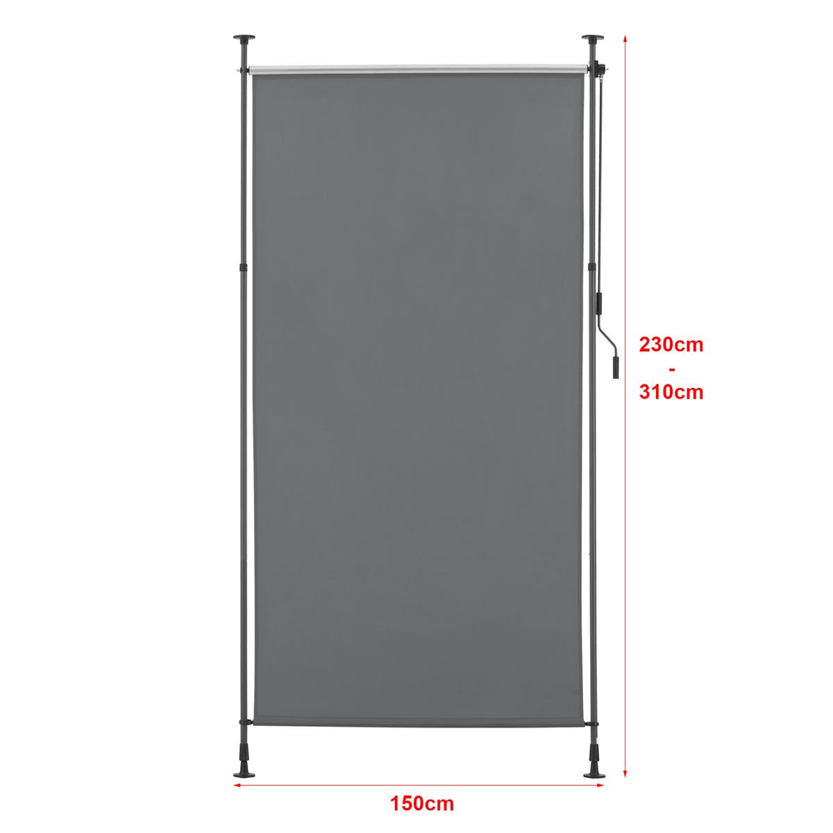 KLEMMMARKISE Cimarra - Dunkelgrau, Textil/Metall (150/270cm) - pro.tec