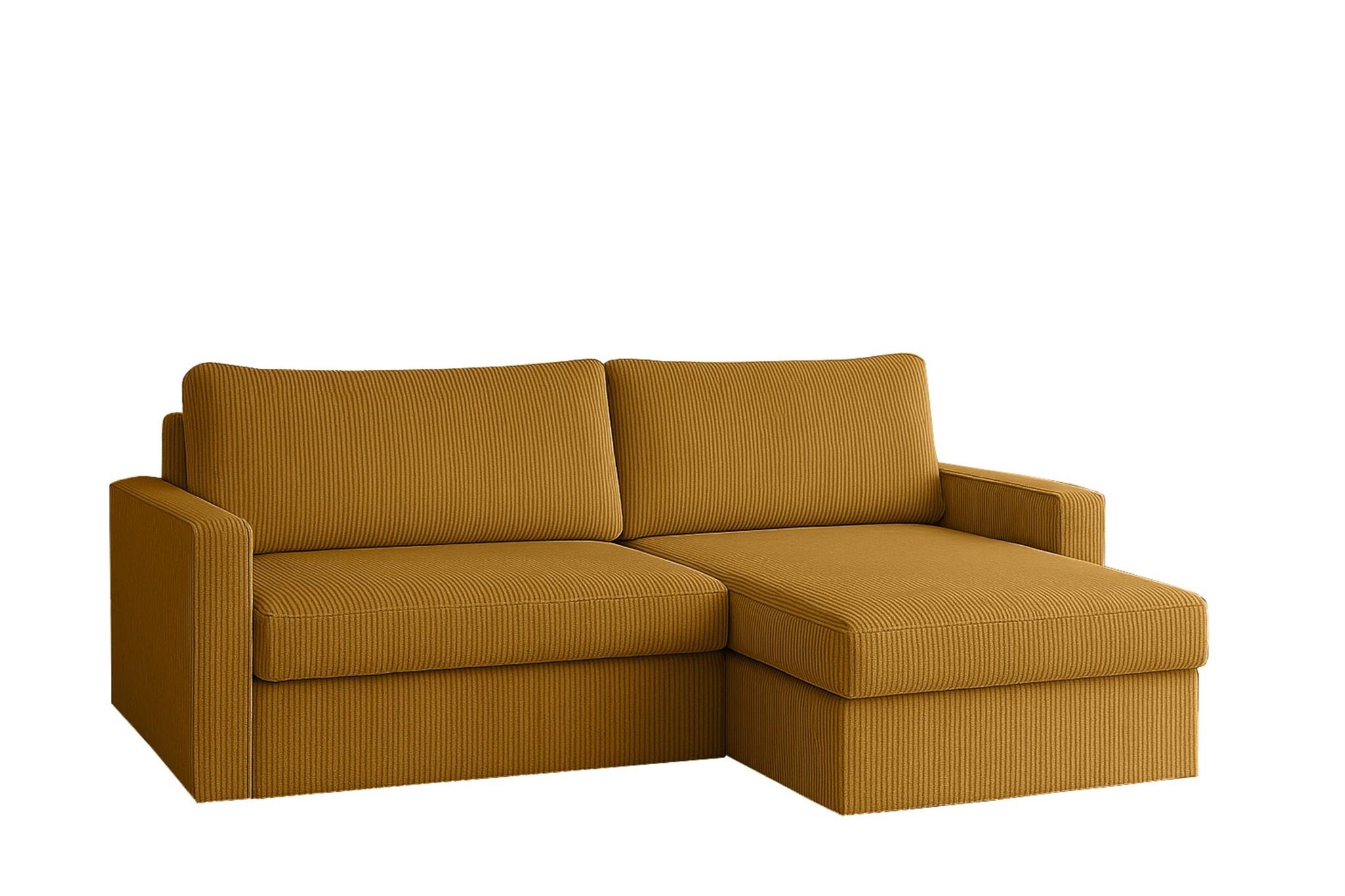 ECKSOFA Bendik In Poso - Honig, Holzwerkstoff/Textil (224/140cm) - Fun Möbel