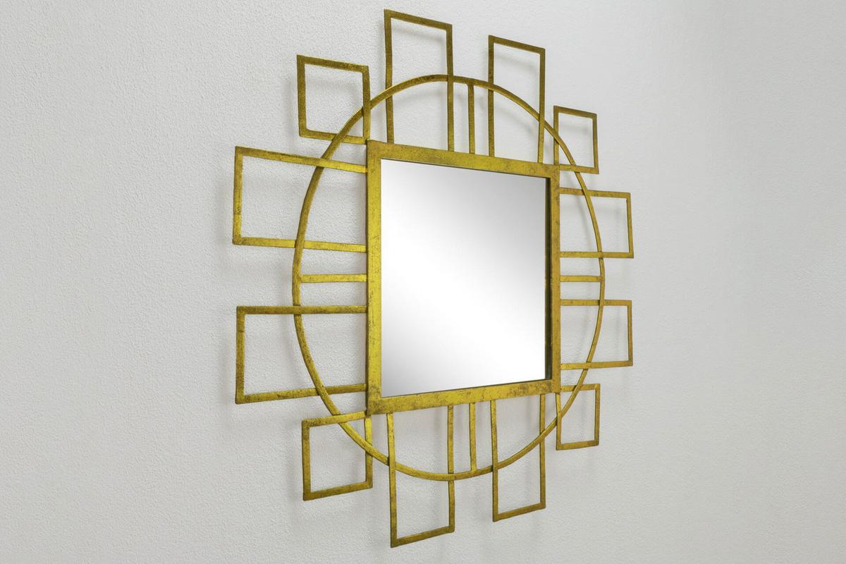 WANDSPIEGEL Gold 89/89 cm - Goldfarben, Metall (9.81/89/3cm) - KUNSTLOFT