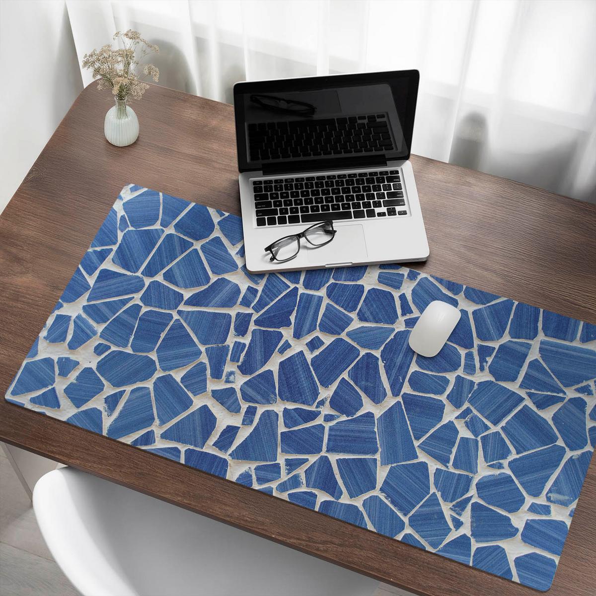 SCHREIBTISCHUNTERLAGE 120x60 cm Blau - Hellblau, Kunststoff (120/60/1.6cm) - Wallfluent