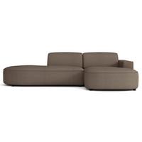 ECKSOFA Sallmo L-Form, 3-Sitzer, rechts 276 cm - Hellbraun/Schwarz, Kunststoff/Textil (276/166cm) - Selsey