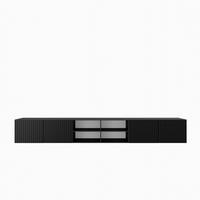 LOWBOARD LIVO 300/41/40 cm, Hängender TV-Schrank Schwarz - Schwarz, Holzwerkstoff (300/41/40cm) - MASSENO