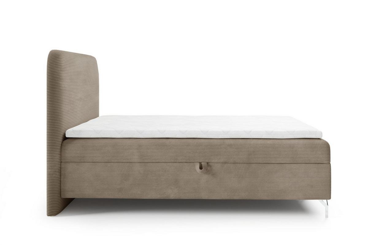 BOXBETT Emilio - Beige, Holzwerkstoff/Textil (180/200cm) - Fun Möbel