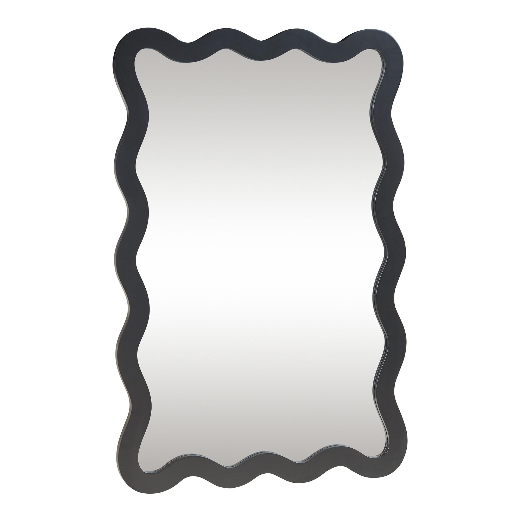 WANDSPIEGEL Koster - Schwarz, Glas/Holzwerkstoff (60/90/60cm) - [en.casa]
