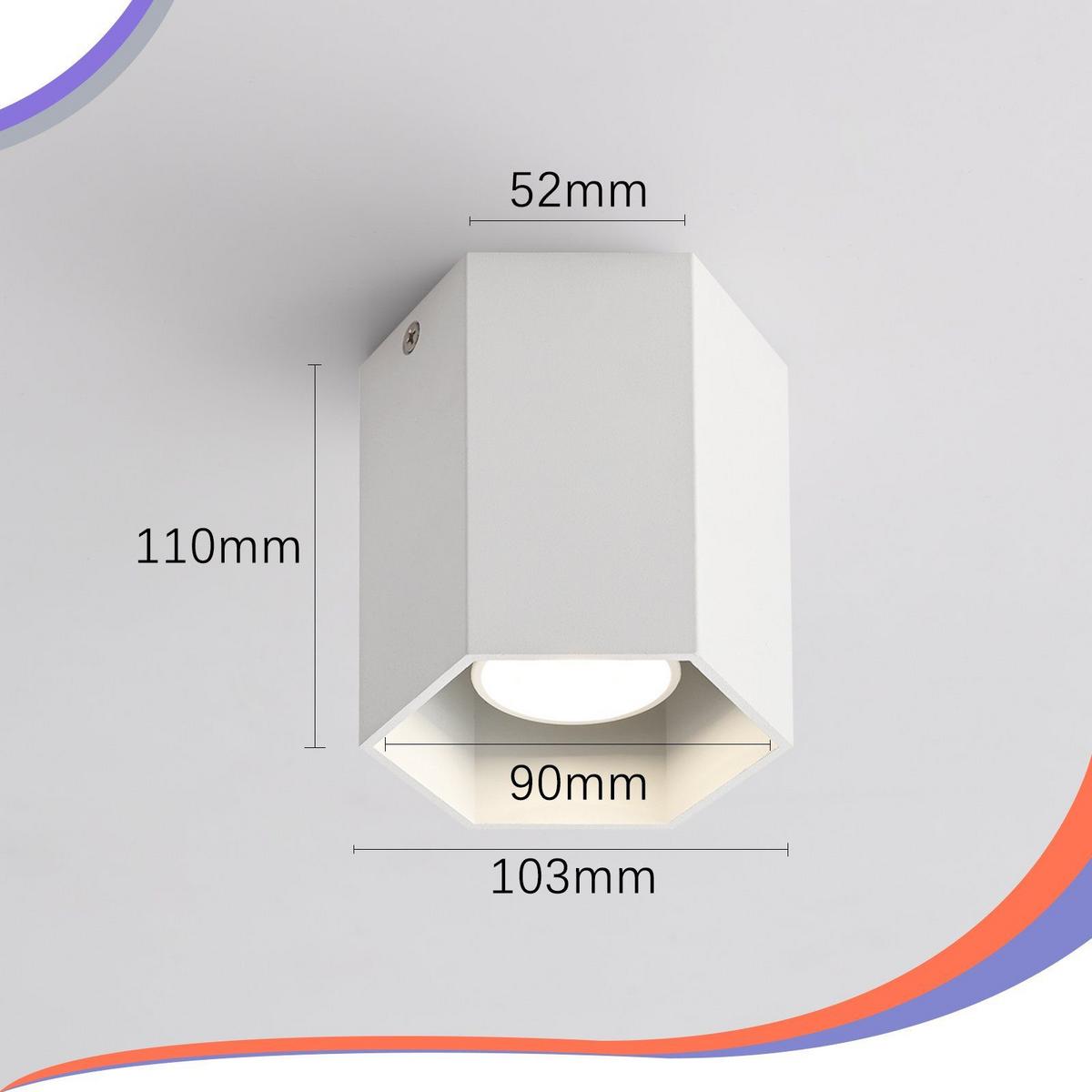 AUFBAULEUCHTE Emma 11/9/11 cm - Weiß, Metall (11/9/11cm) - Nettlife