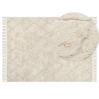 KURZFLOR-TEPPICH Silchar 200/140 cm - Beige, Textil (140/200cm) - Beliani