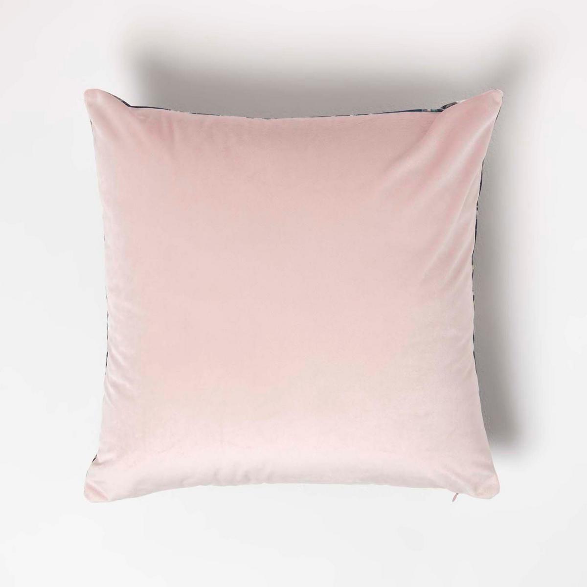 KISSENHÜLLE Samt 46/46 cm – Papageien-Garten - Multicolor, Textil (46/46cm) - Homescapes