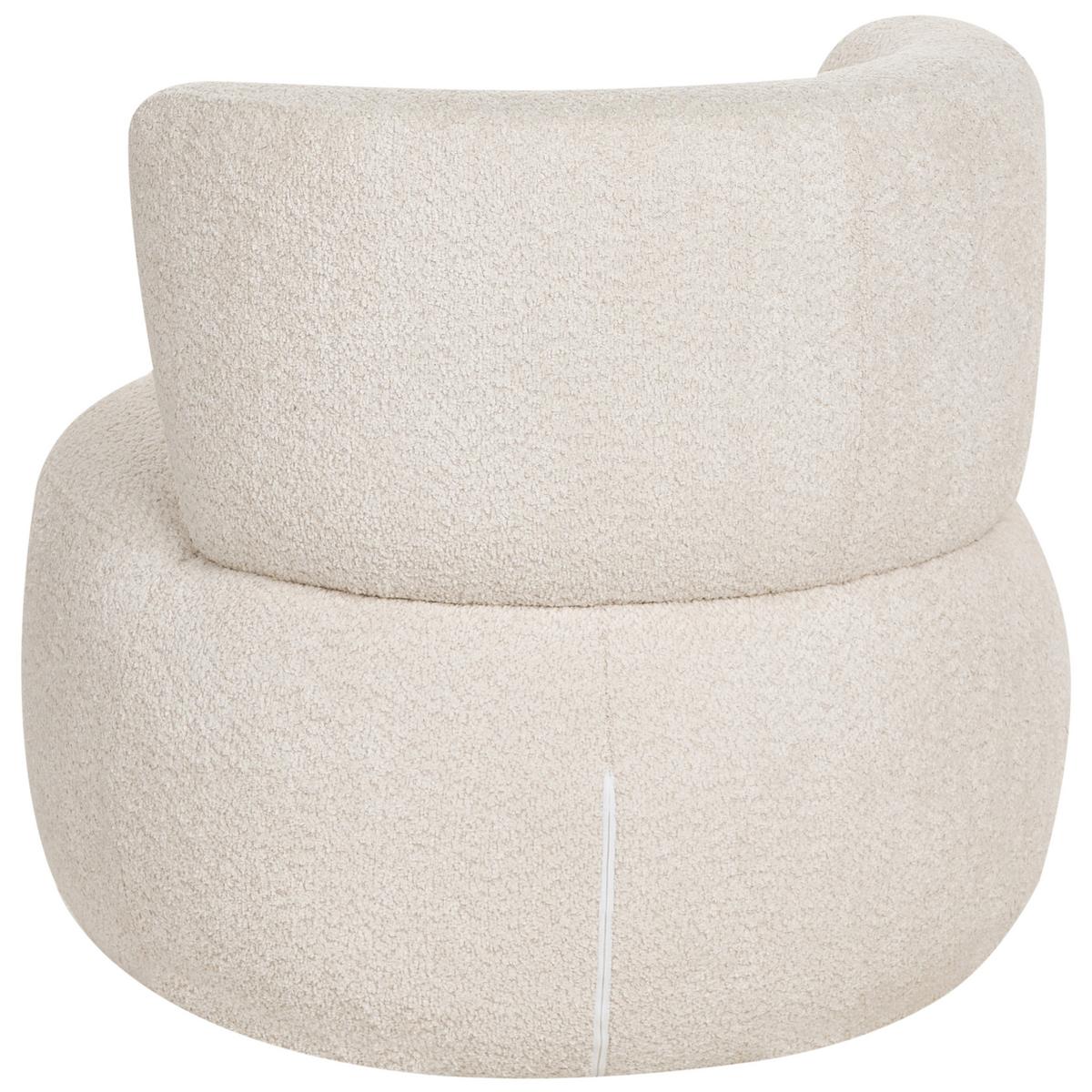 SESSEL Chenillegewebe Hellbeige Volda - Beige, Textil (78/74/80cm) - Beliani