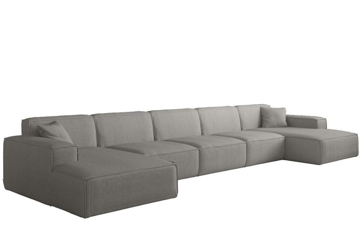 WOHNLANDSCHAFT Celes Premium Xl Scala - Grau, Holzwerkstoff/Textil (462/73/165cm) - Fun Möbel