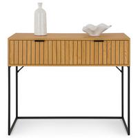 KONSOLENTISCH SELO schwarz, Wildeiche - Schwarz, Holzwerkstoff (40/100/80cm) - IDIMEX