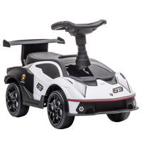 KINDER RUTSCHAUTO, Weiß+Schwarz, Kunststoff+ Metall - Weiß, Metall (67/28/38cm) - AIYAPLAY