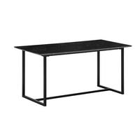 ESSTISCH Marmoroptik Metall Rechteckig Modern Klein, Schwarz 160x80x76 cm - Schwarz, Holzwerkstoff/Metall (80/160/76cm) - KADIMA DESIGN