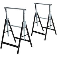 SÄGEBOCK, Arbeitsbock, Metall, Schwarz - Schwarz, Metall (68/56/80cm) - DURHAND