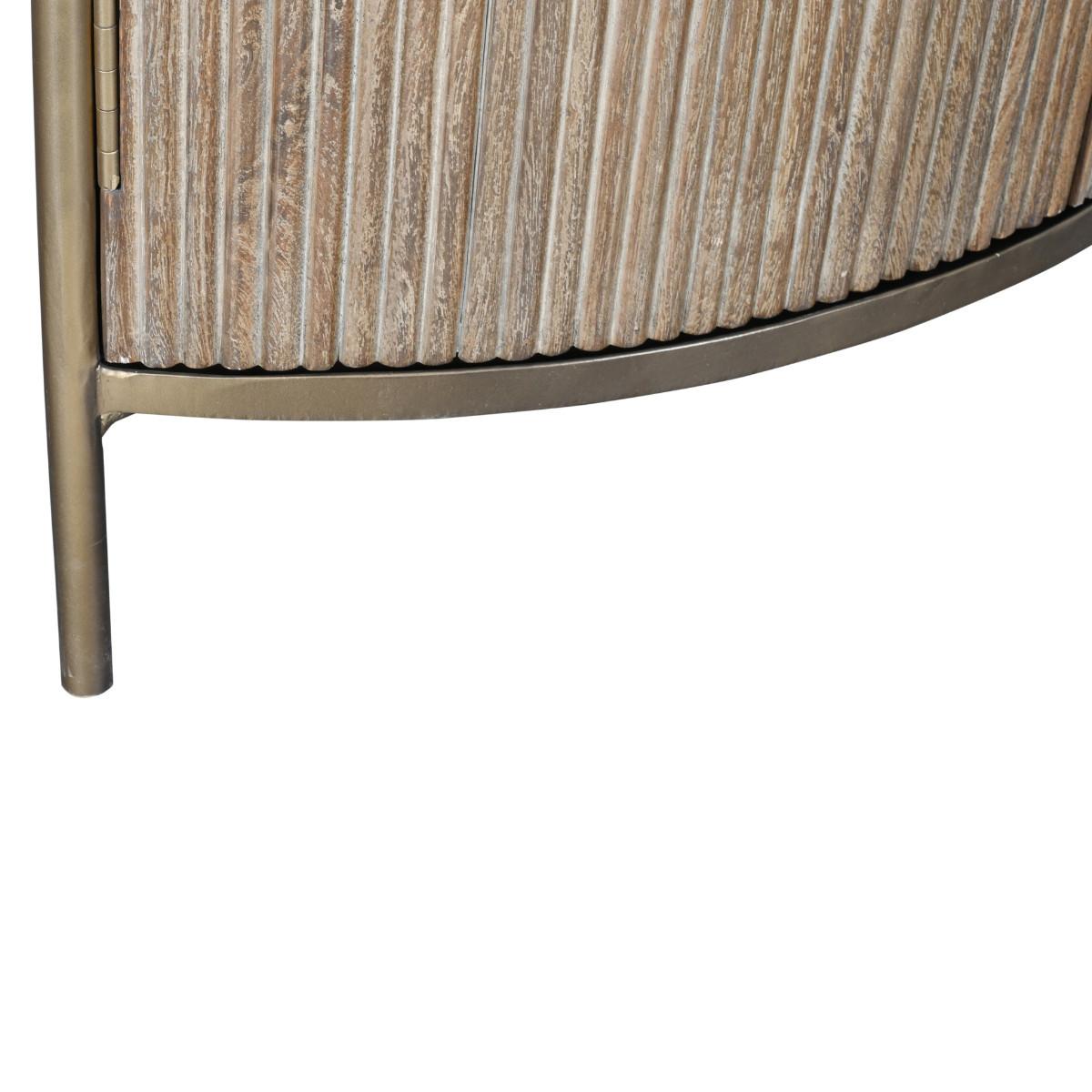 ECKREGAL aus Massivholz und Marmor 59/193/42 cm - Beige, Holz (42/193/28.5cm) - Signature