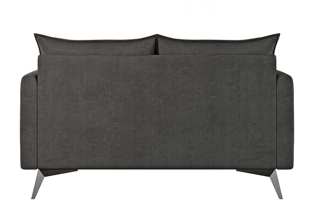 2-SITZER-SOFA Pulse Graphit Luxusmicrofaser - Graphitfarben/Schwarz, Holz/Textil (138/86/91cm) - S-Style Möbel