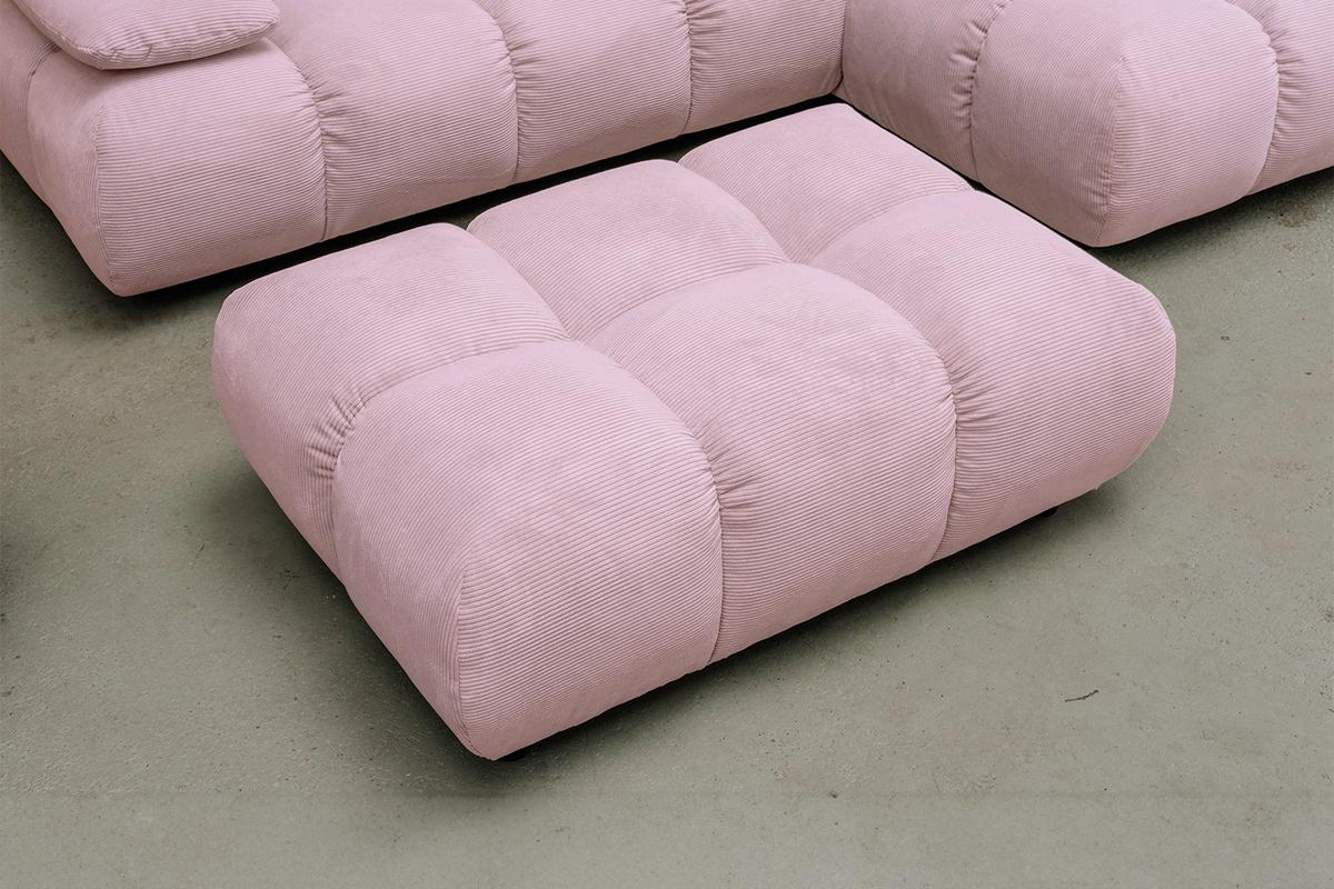SITZGRUPPE VIVIEN 3ER SET Pink Cord (1er-Set) - Pink/Rosa, Kunststoff/Textil (359/85/510cm) - KAWOLA