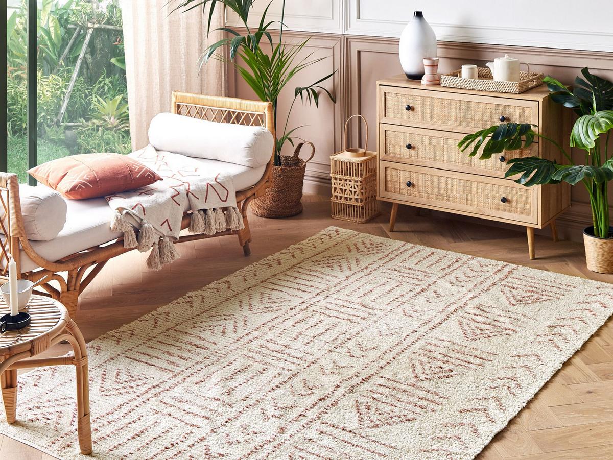 KURZFLOR-TEPPICH Edirne 230/160 cm - Beige, Textil (160/230cm) - Beliani