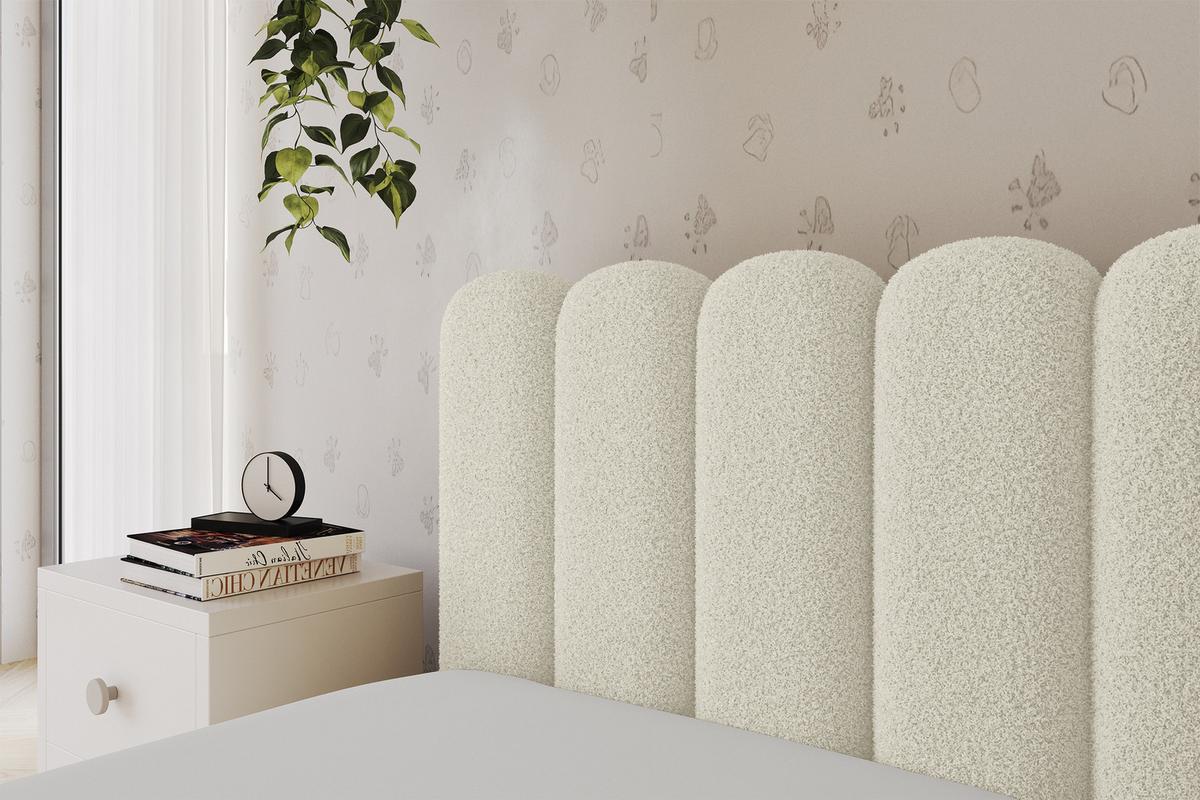 EINZELLBETT Jugendbett mit Bettkasten und Matratze H3/H4, Rechts - HUGY 100x200 Beige - Champagner, Holzwerkstoff/Textil (100/200cm) - ALTDECOR