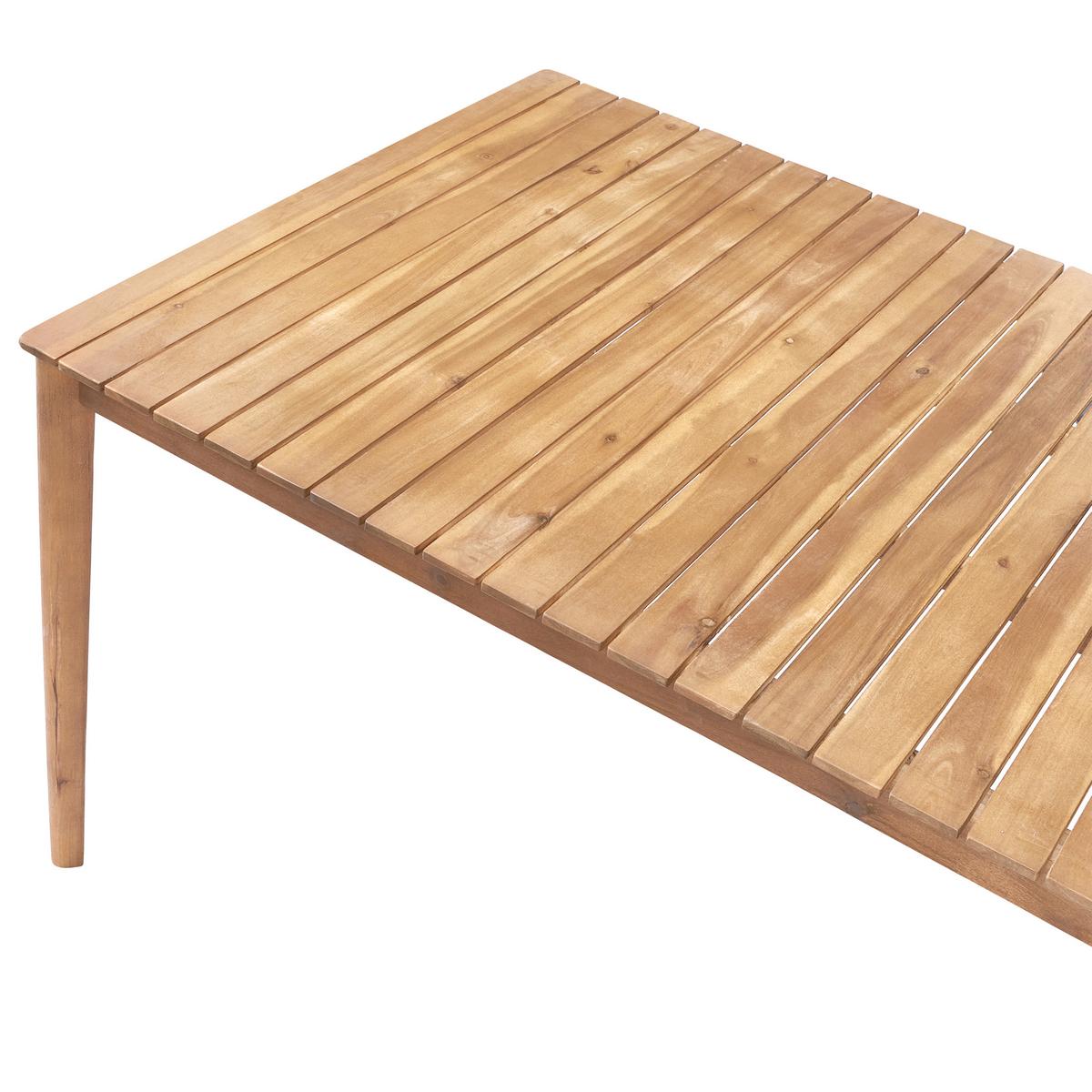 GARTENTISCH 180/100 cm Akazienholz Hellbraun Jaco - Hellbraun, Holz (180/100/75cm) - Beliani