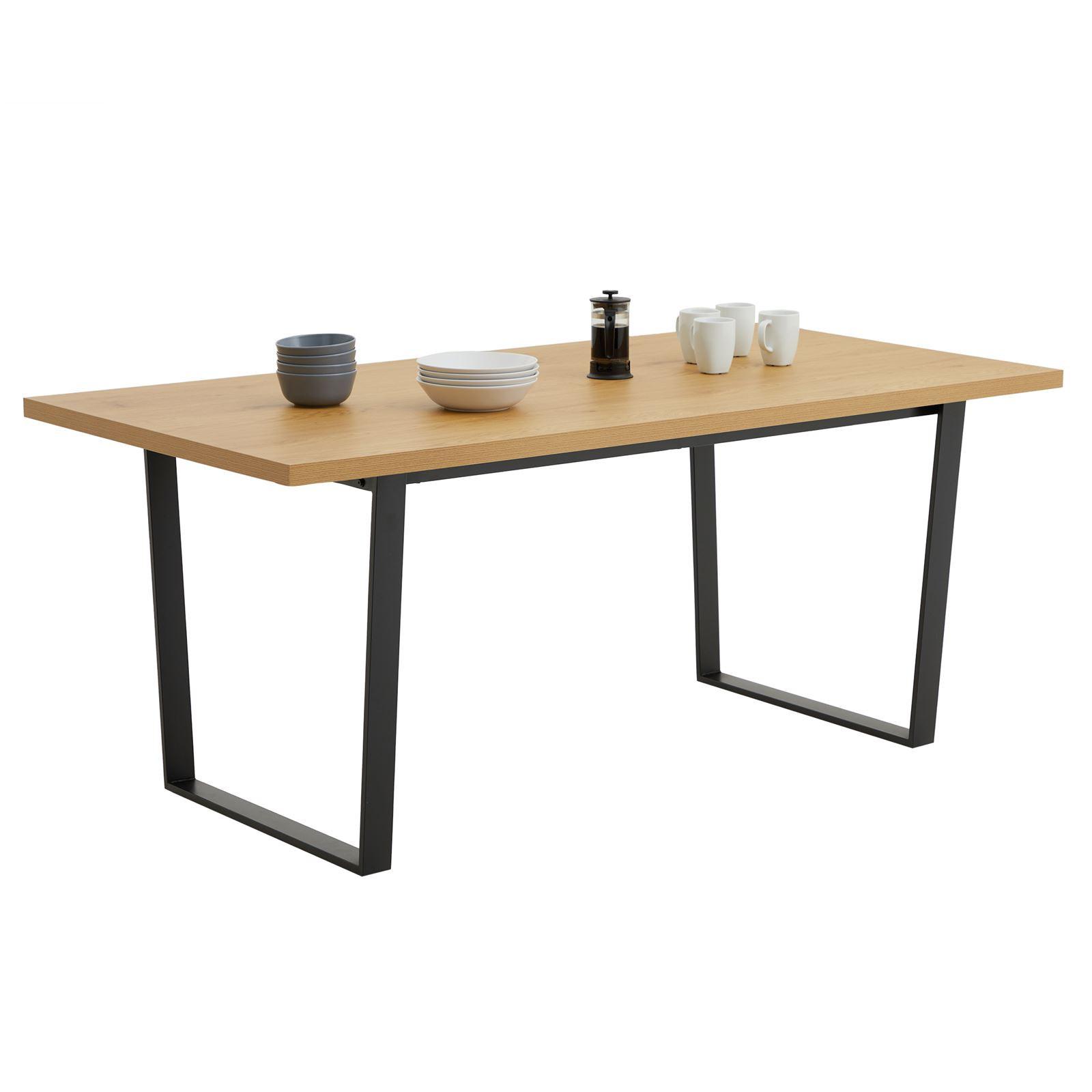 ESSTISCH VIDAGO - Wildeiche, Holzwerkstoff/Metall (90/180/76cm) - CARO-Möbel