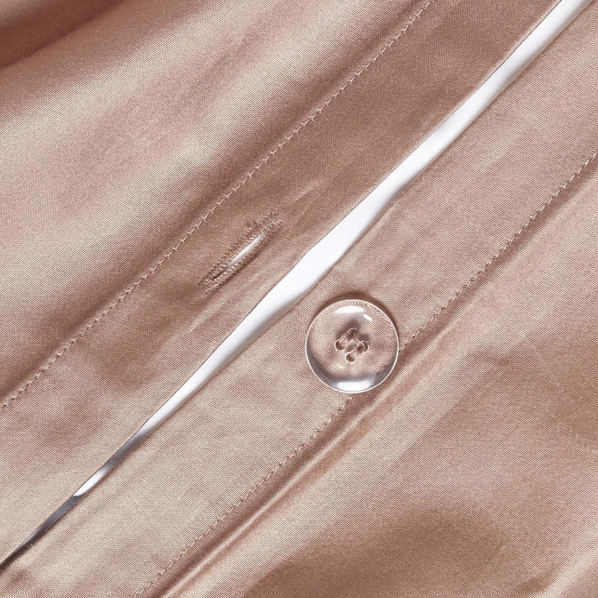 BIO-BETTWÄSCHE Satin Fadendichte 400 - Braun, Textil (150/200cm) - Homescapes