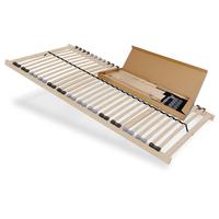 LATTENROST DreamBase – 90/200 cm, 7 Zonen - Eschefarben, Holz/Metall (90/200cm) - Schlaftroll