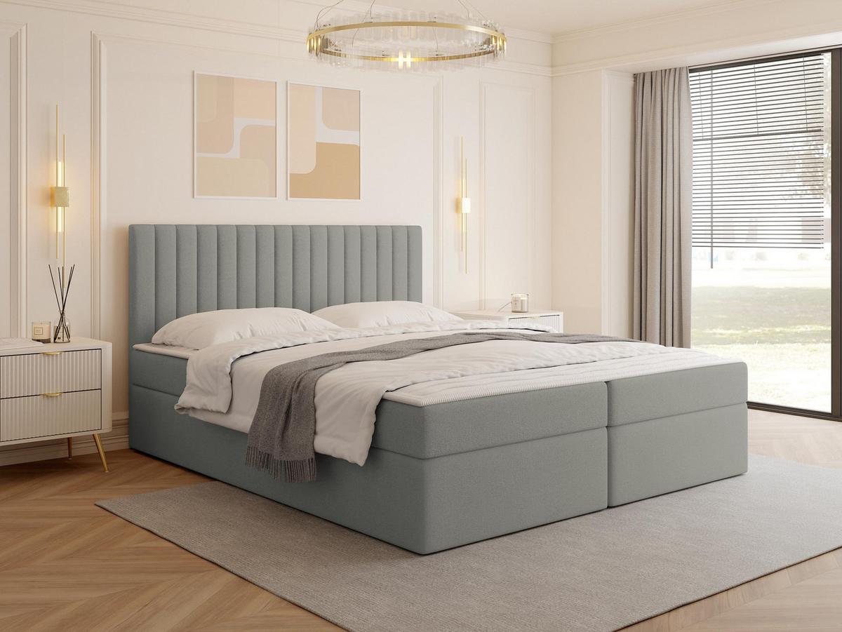 BOXBETT Tirulo - H3 - Schwarz/Grau, Holzwerkstoff/Kunststoff (160/200cm) - MIRJAN24