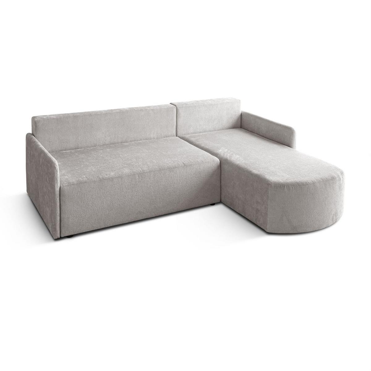 ECKSOFA BLISS mit Schlaffunktion und Bettkasten Harmony 80 - Grau, Textil (212/160cm) - Lookway