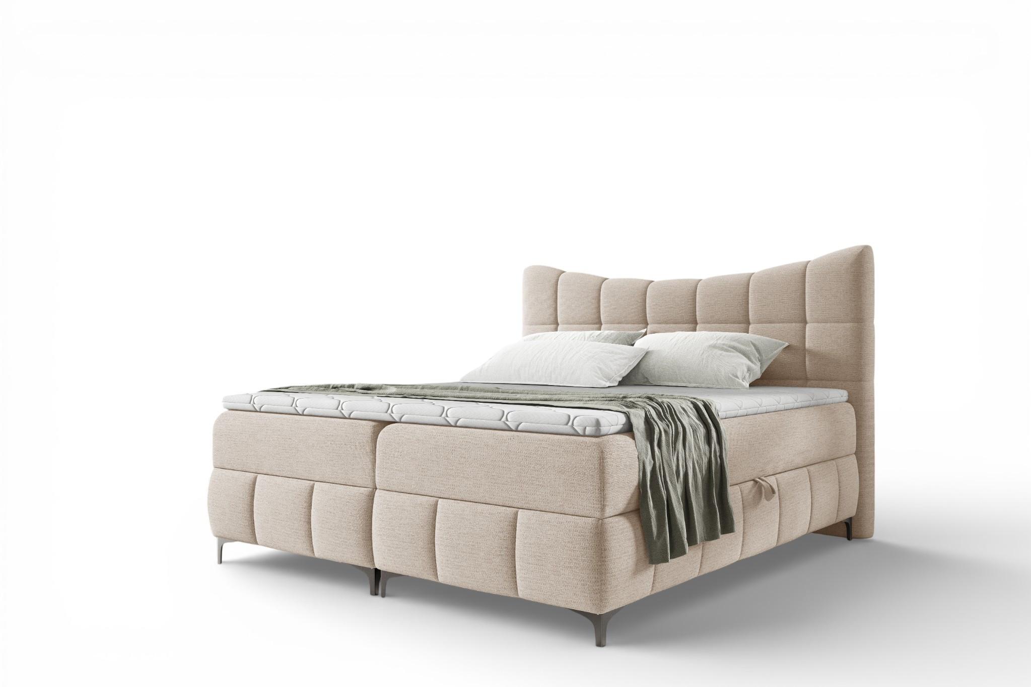 BOXBETT Charles In Freya - Braun, Holzwerkstoff/Textil (140/200cm) - Fun Möbel