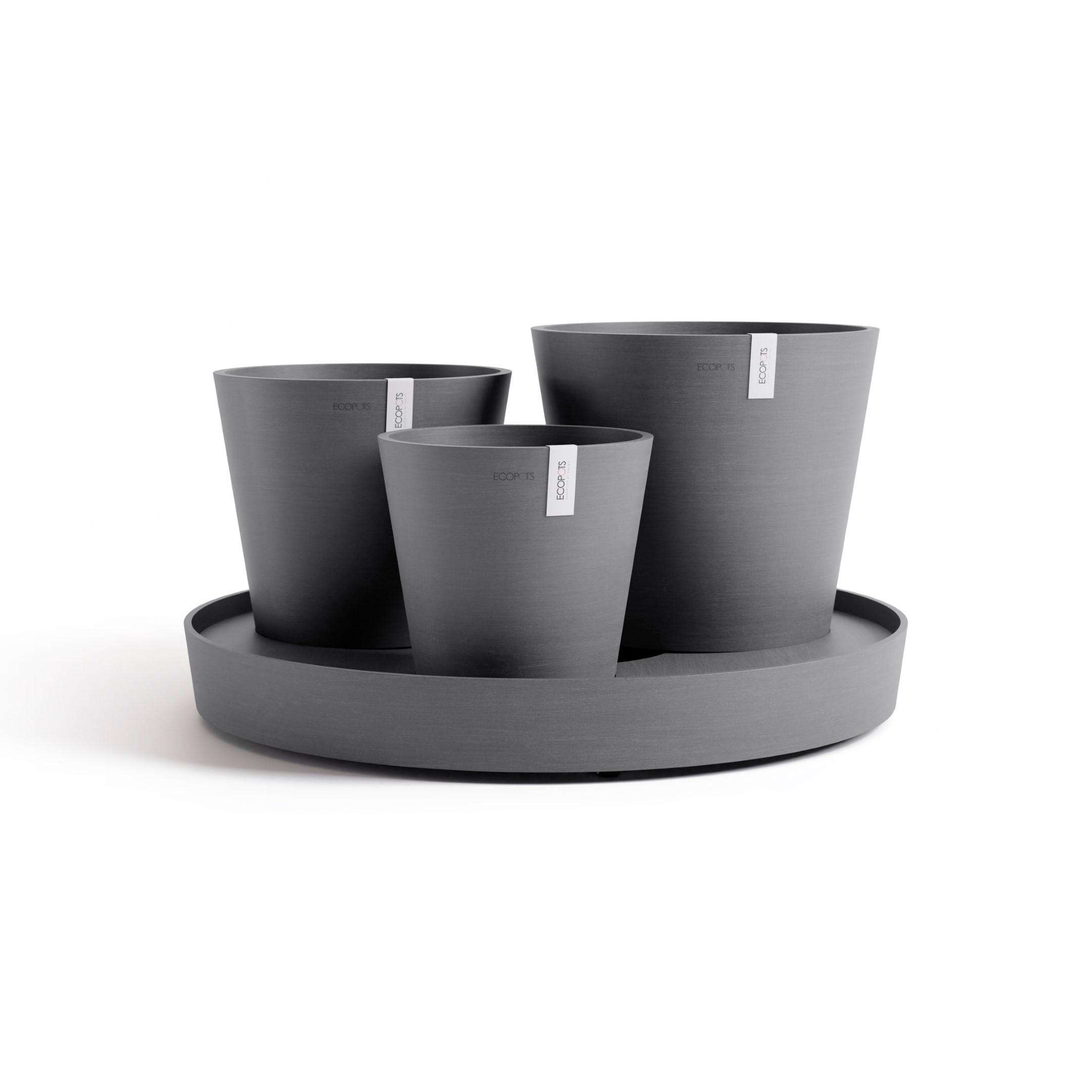 BLUMENTOPF Dubai 56,5/30,7 cm Grau - Grau, Kunststoff (56.5/30.7cm) - Ecopots