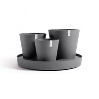 BLUMENTOPF Dubai 56,5/30,7 cm Grau - Grau, Kunststoff (56.5/30.7cm) - Ecopots