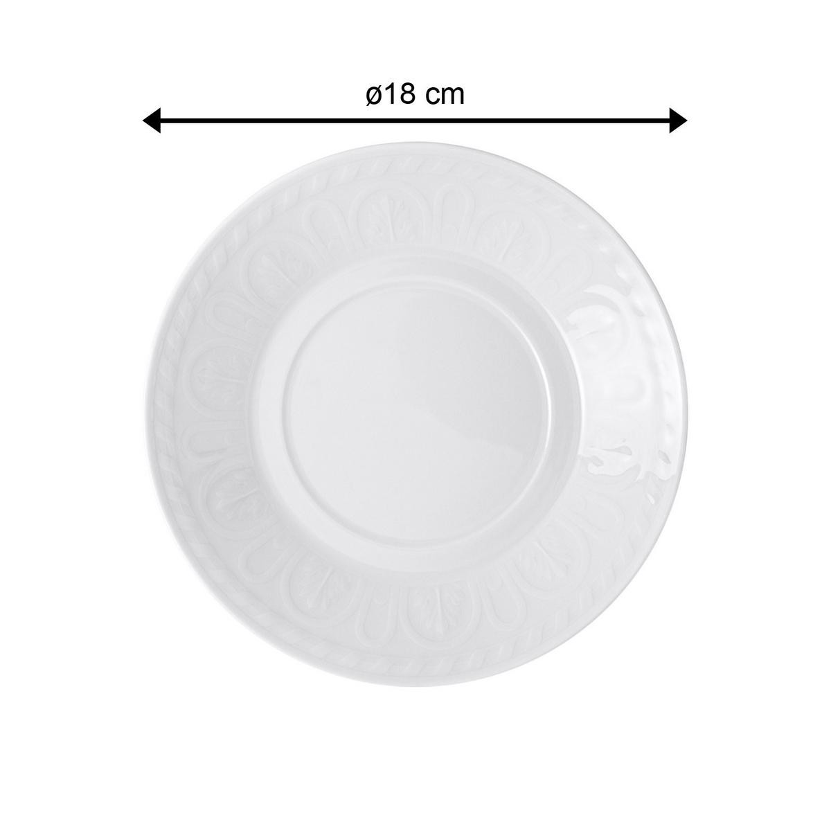 FRÜHSTÜCKS- / SUPPENUNTERTASSE Cellini weiß ø 18 cm 6er Set - Weiß, Keramik (18cm) - Villeroy & Boch