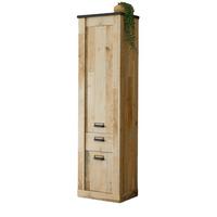 STAURAUMSCHRANK Used Wood hell, anthrazit, Mehrzweckschrank 51 x 201 cm - Eichefarben/Anthrazit, Holzwerkstoff/Metall (51/201/38cm) - Furn.Design