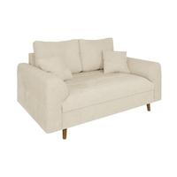2-SITZER-SOFA Sigurd Beige Chenille - Beige/Braun, Holz/Textil (150/81/93cm) - S-Style Möbel